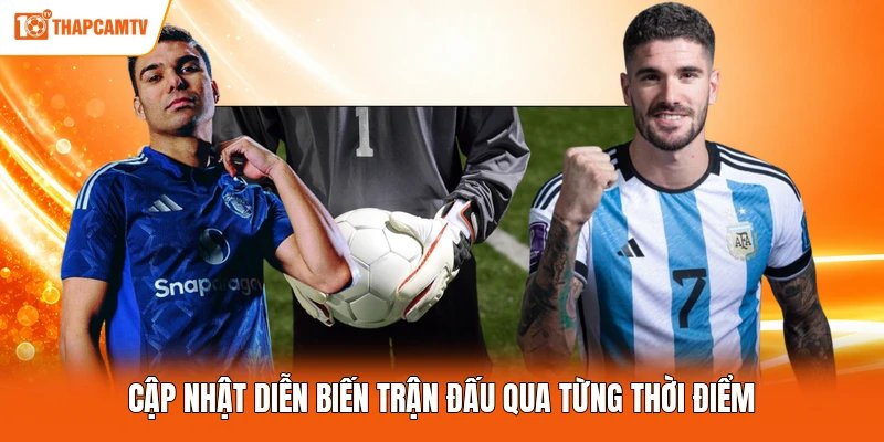 Cập nhật diễn biến trận đấu qua từng thời điểm